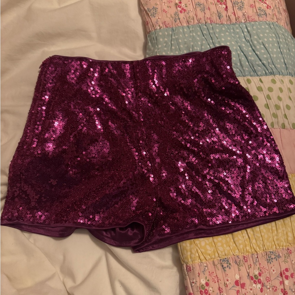 Sequin Pink Women's Shorts